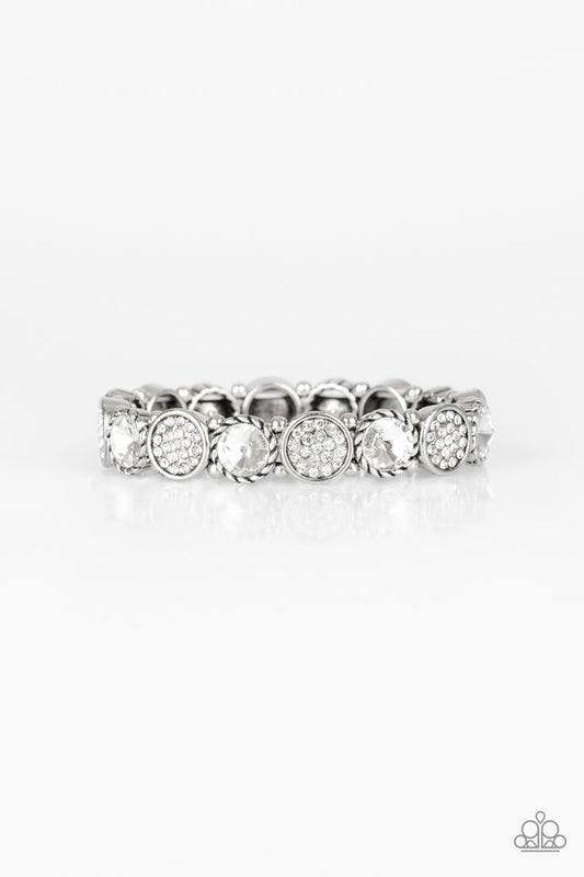 Take A Moment To Reflect - White - Paparazzi Bracelet Image