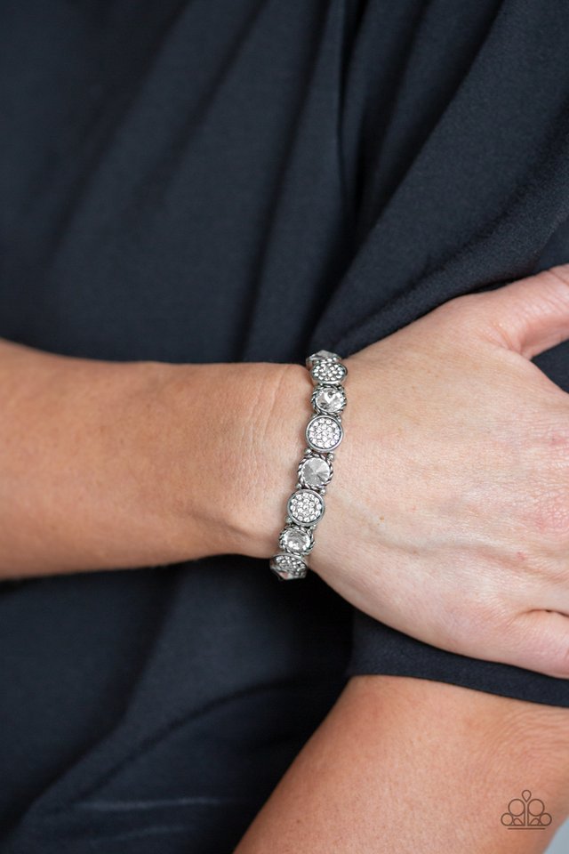 Take A Moment To Reflect - White - Paparazzi Bracelet Image