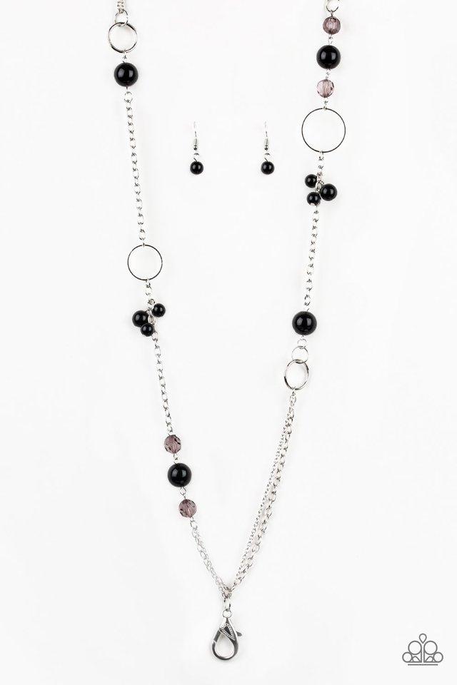 Paparazzi Necklace Lanyard ~ Pageant Princess - Black
