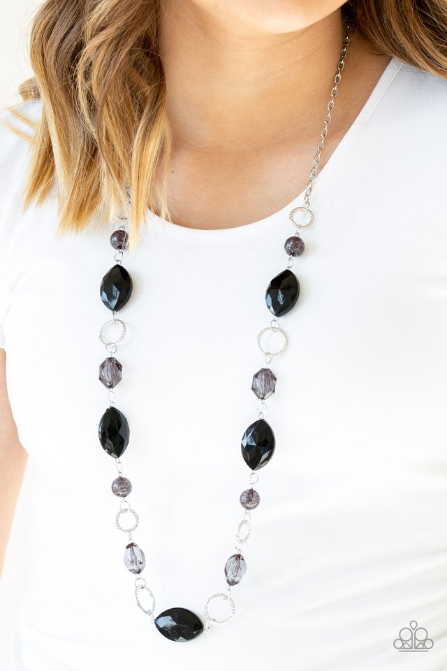 Shimmer Simmer - Black - Paparazzi Necklace Image