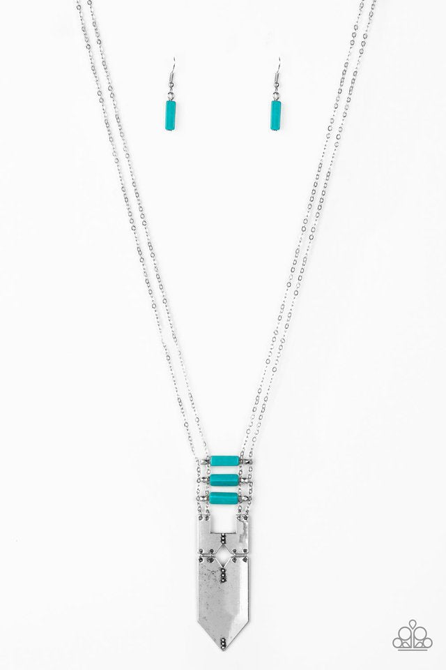 Triassic Era - Blue - Paparazzi Necklace Image