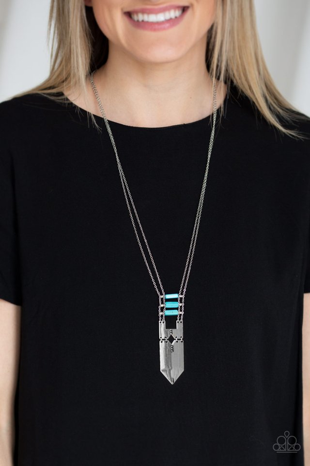Triassic Era - Blue - Paparazzi Necklace Image