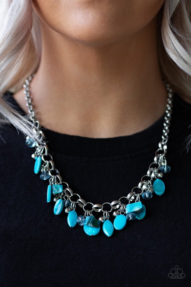I Want To SEA The World - Blue - Paparazzi Necklace Image