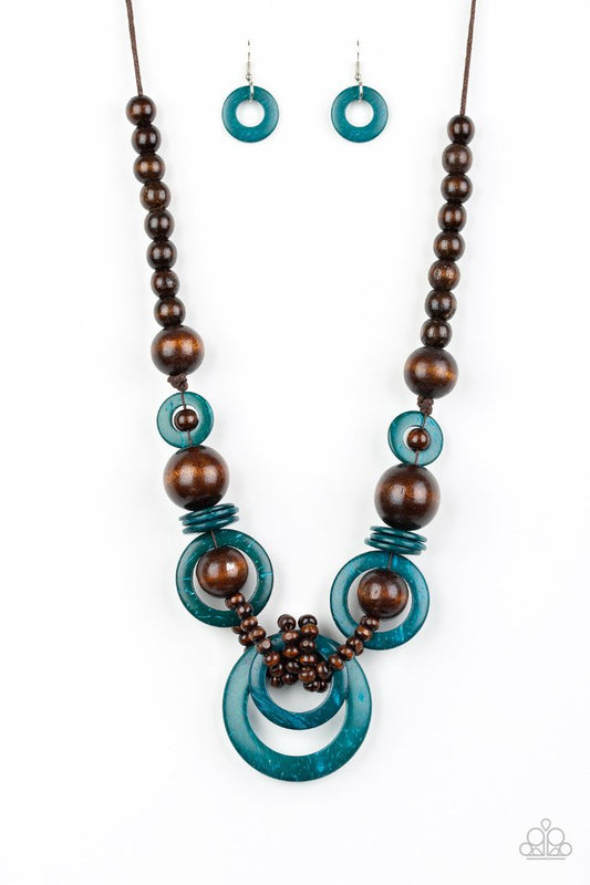Boardwalk Party - Blue - Paparazzi Necklace Image