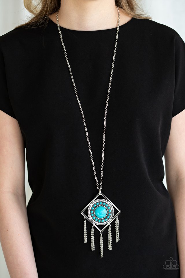Sandstone Solstice - Blue - Paparazzi Necklace Image