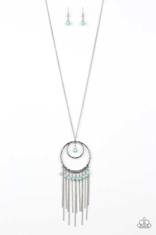 Out Of Bounds Shimmer - Blue - Paparazzi Necklace Image