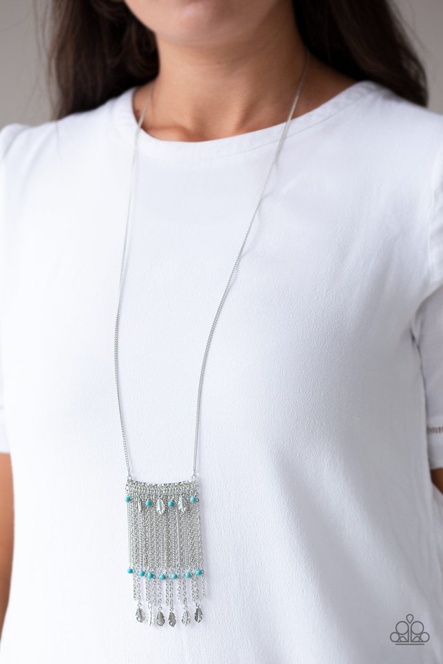 On The Fly - Blue - Paparazzi Necklace Image