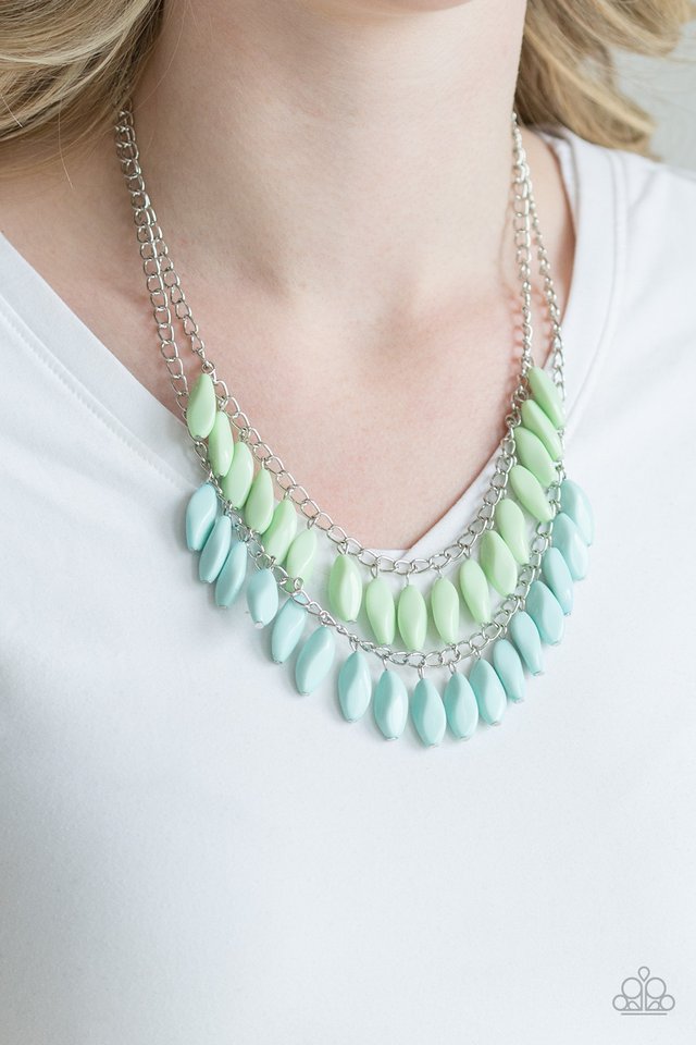Beaded Boardwalk - Blue - Paparazzi Necklace Image