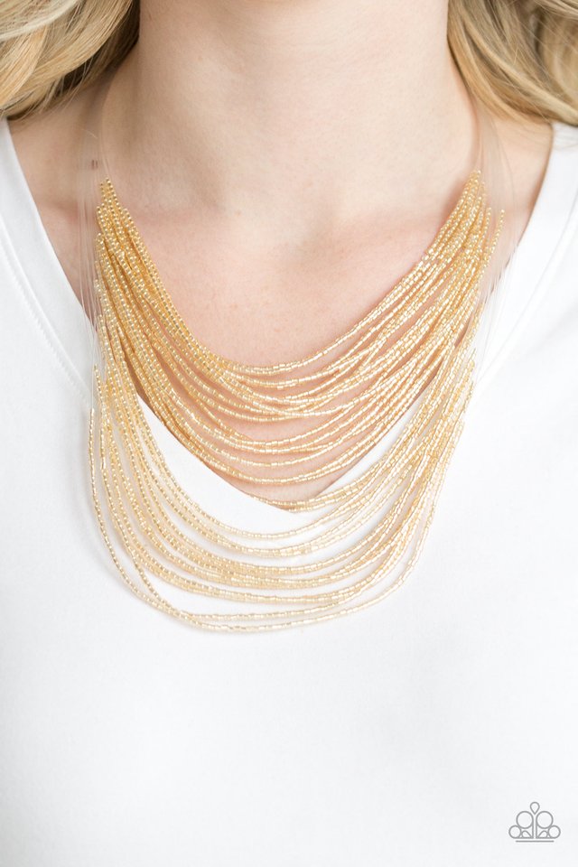 Catwalk Queen - Gold - Paparazzi Necklace Image