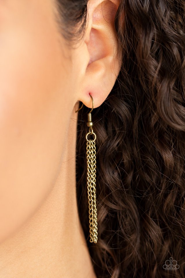 Point Taken - Brass - Paparazzi Necklace Image