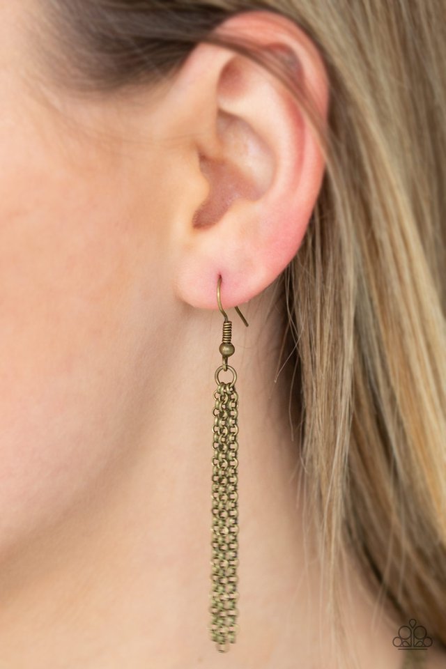 Tribal Trek - Brass - Paparazzi Necklace Image