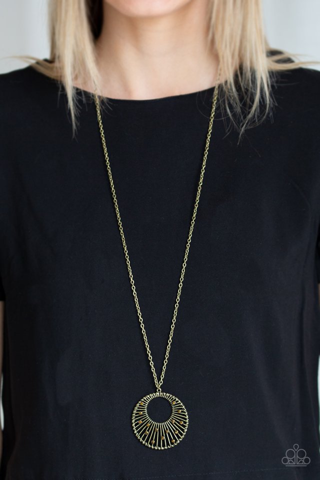 Urban Illumination - Brass - Paparazzi Necklace Image
