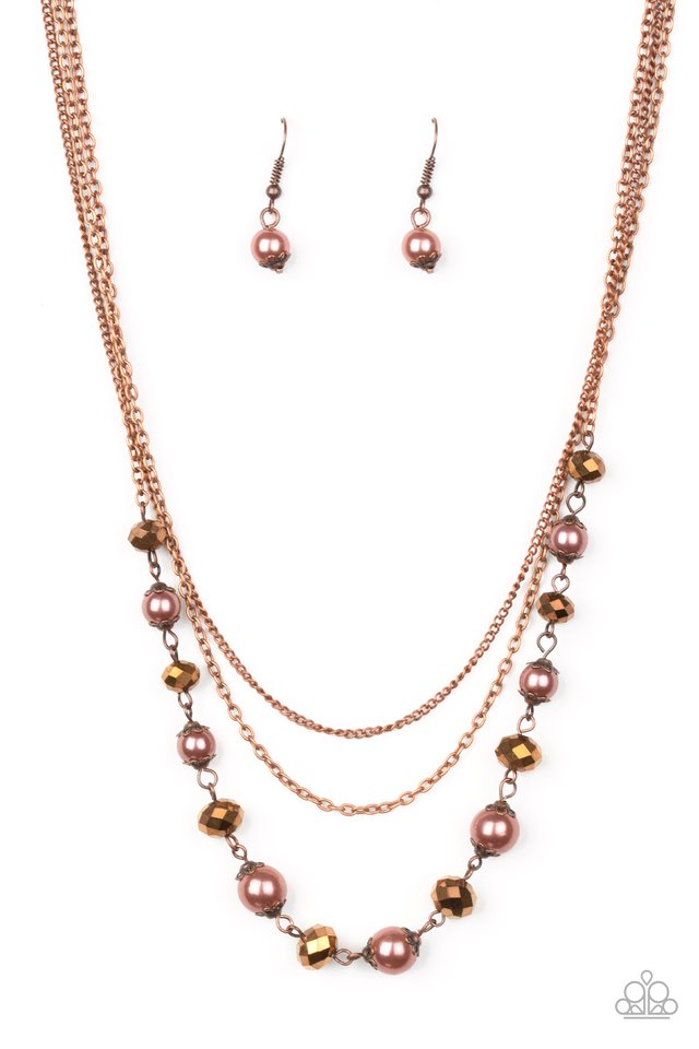 Tour de Demure - Copper - Paparazzi Necklace Image