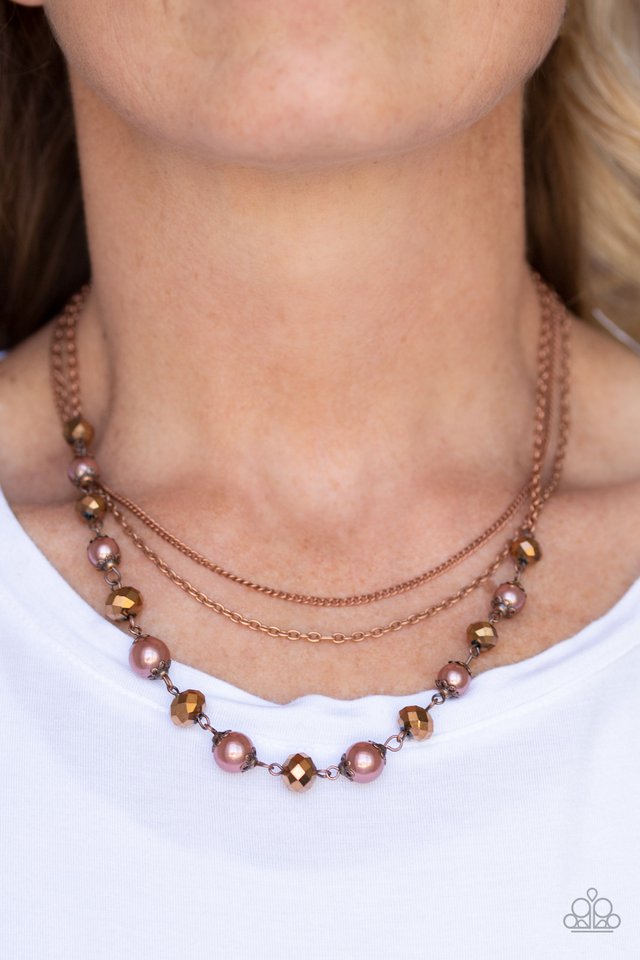 Tour de Demure - Copper - Paparazzi Necklace Image
