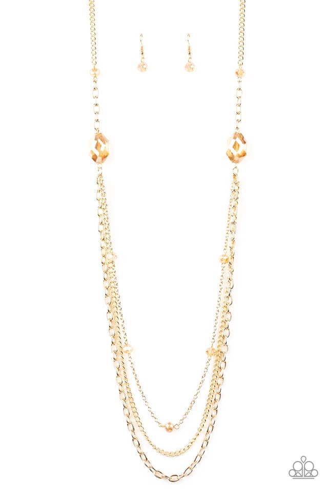 Dare To Dazzle - Gold - Paparazzi Necklace Image