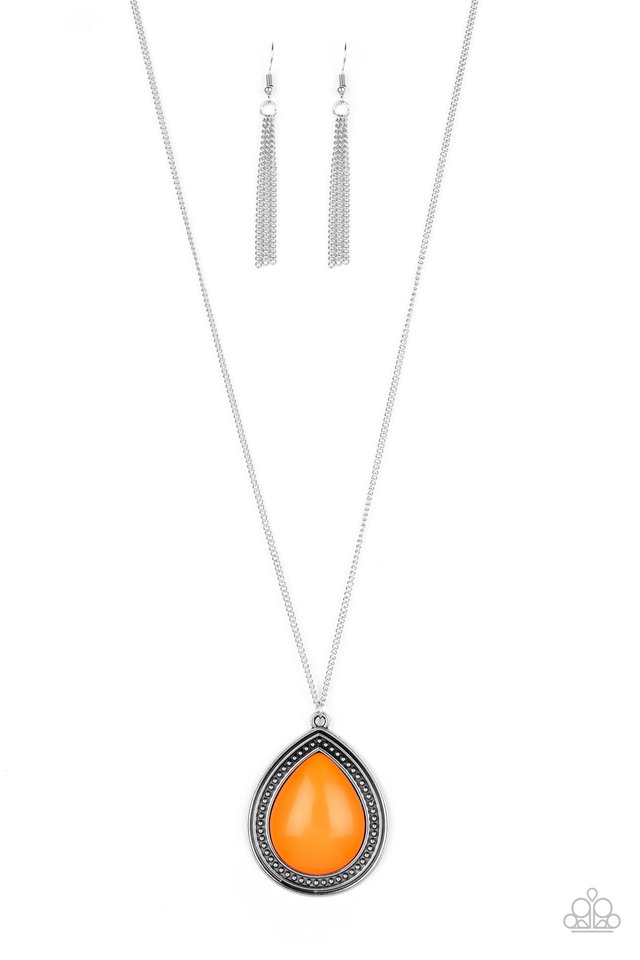 Chroma Courageous - Orange - Paparazzi Necklace Image