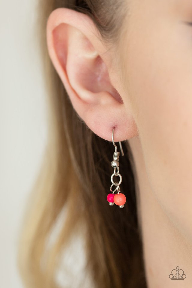 Dainty Distraction - Orange - Paparazzi Necklace Image