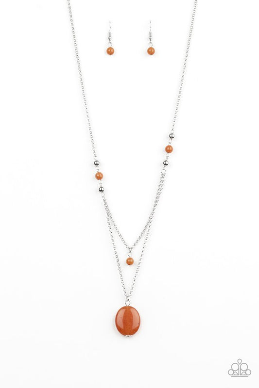 Time To Hit The ROAM - Orange - Paparazzi Necklace Image