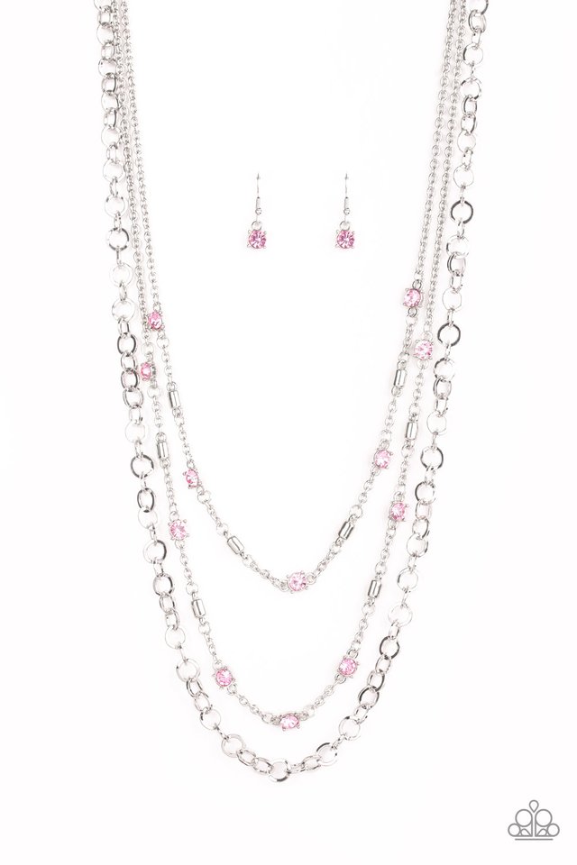 Metro Mixer - Pink - Paparazzi Necklace Image