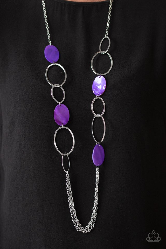 Kaleidoscope Coasts - Purple - Paparazzi Necklace Image