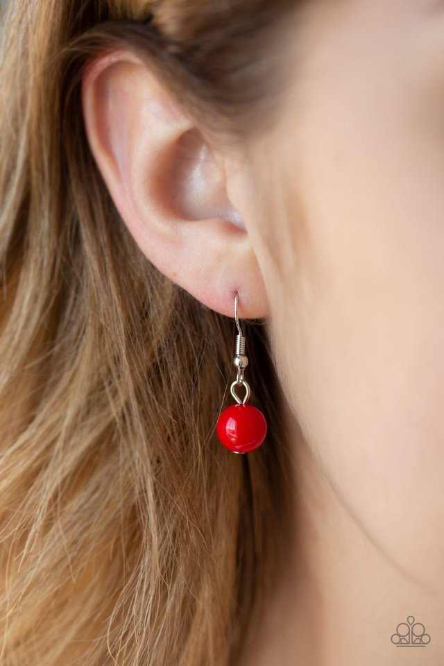 Walk This BROADWAY- Red - Paparazzi Necklace Image