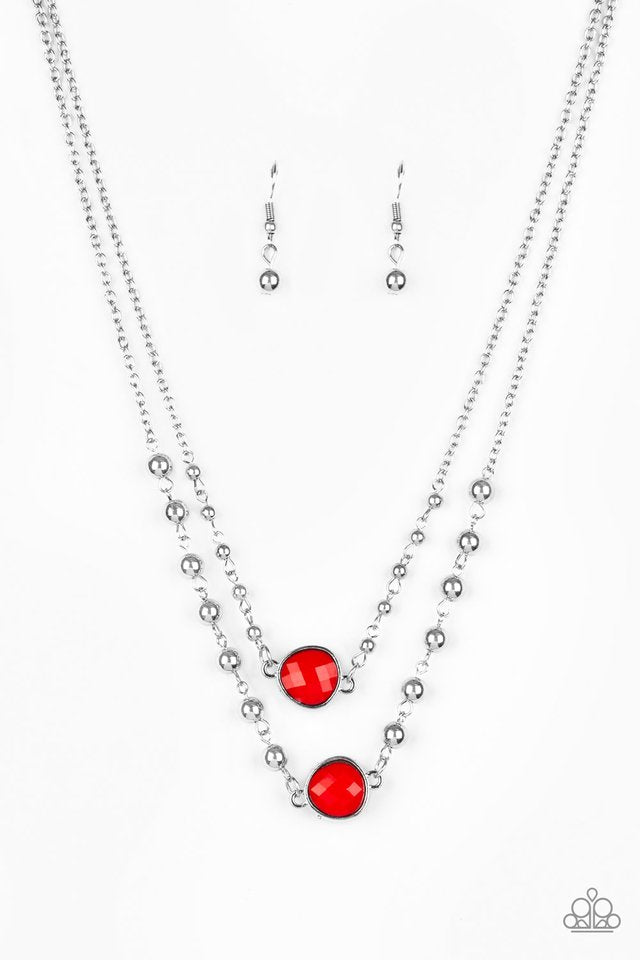 Colorfully Charming - Red - Paparazzi Necklace Image