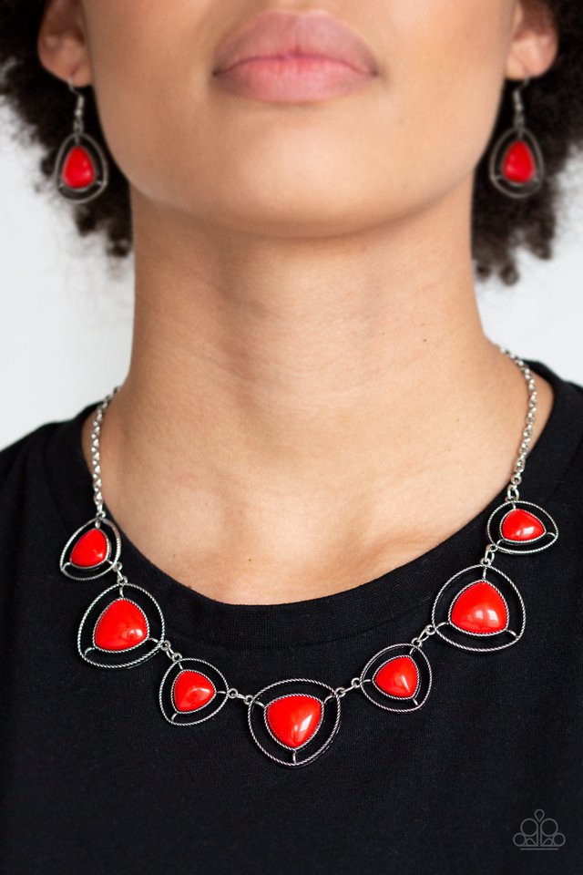 Make A Point - Red - Paparazzi Necklace Image