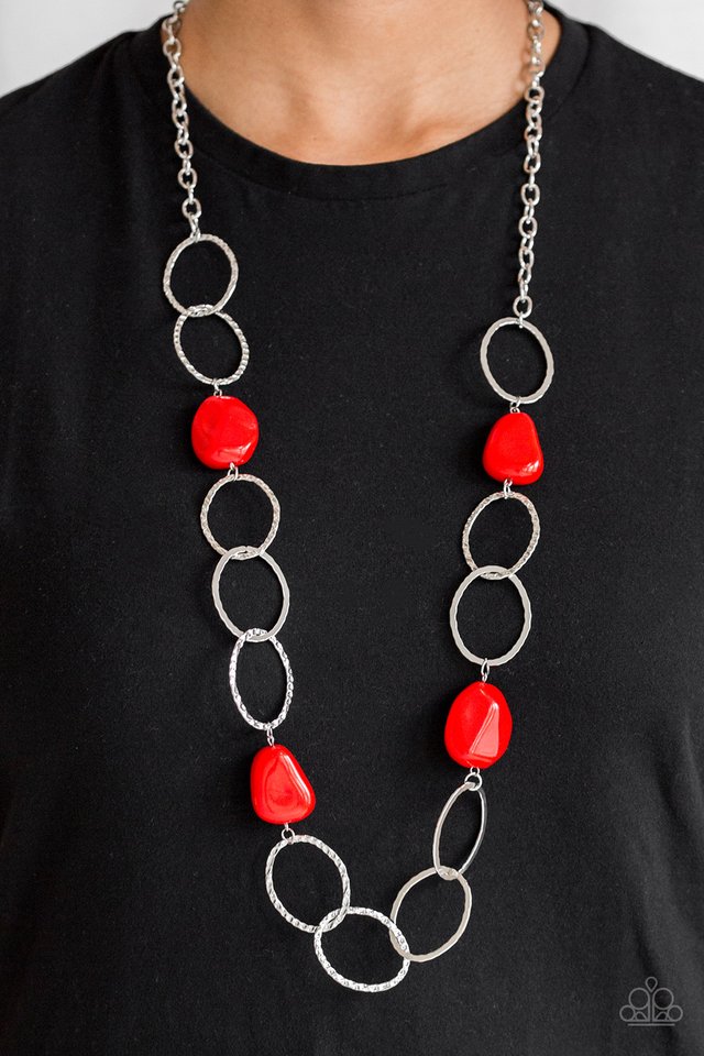 Modern Day Malibu - Red - Paparazzi Necklace Image