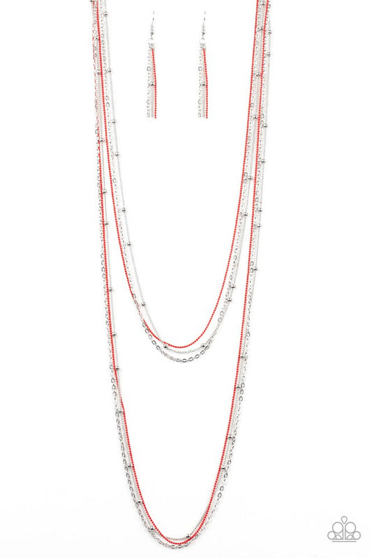 What A COLORFUL World - Red - Paparazzi Necklace Image