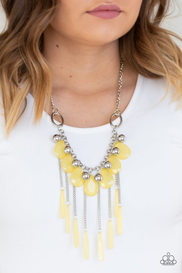 Roaring Riviera - Yellow - Paparazzi Necklace Image