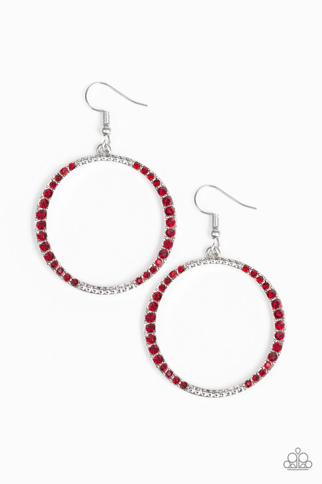 Risky Ritz - Red - Paparazzi Earring Image