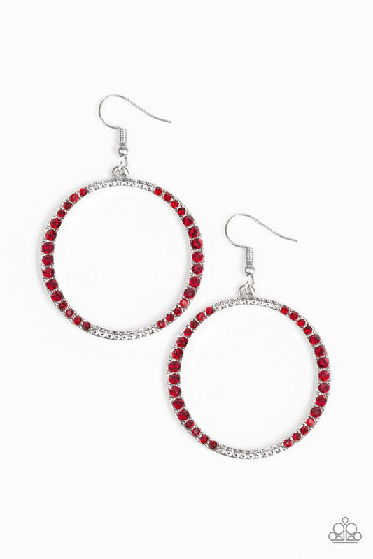 Risky Ritz - Red - Paparazzi Earring Image