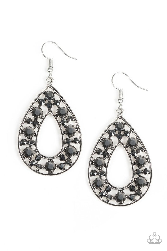 Midnight Magic - Silver - Paparazzi Earring Image