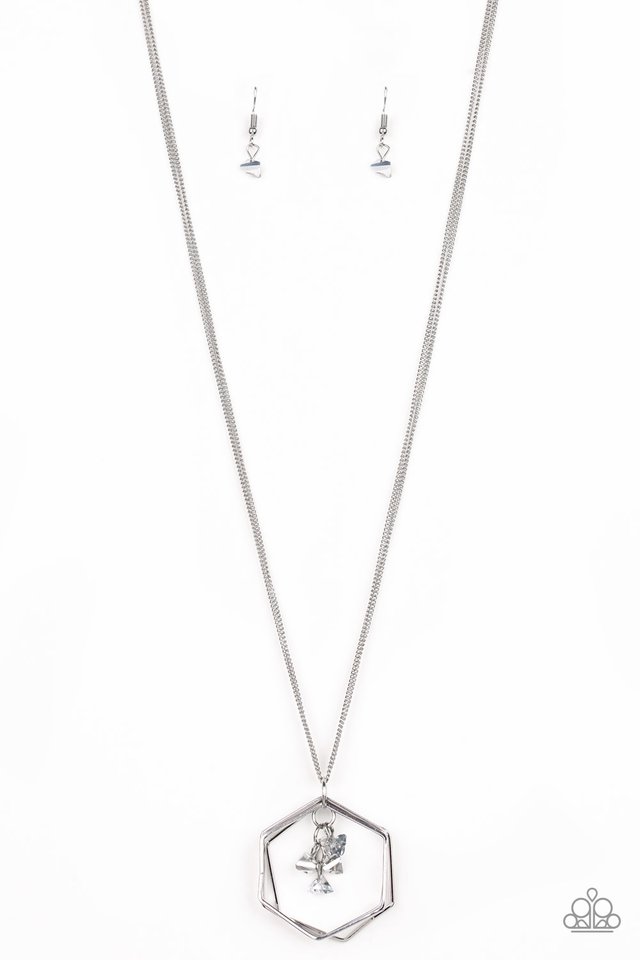 Chicly Geocentric - Silver - Paparazzi Necklace Image