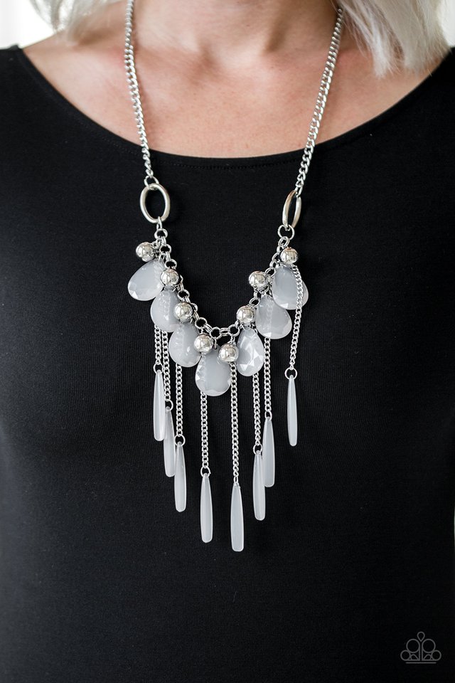 Roaring Riviera - Silver - Paparazzi Necklace Image