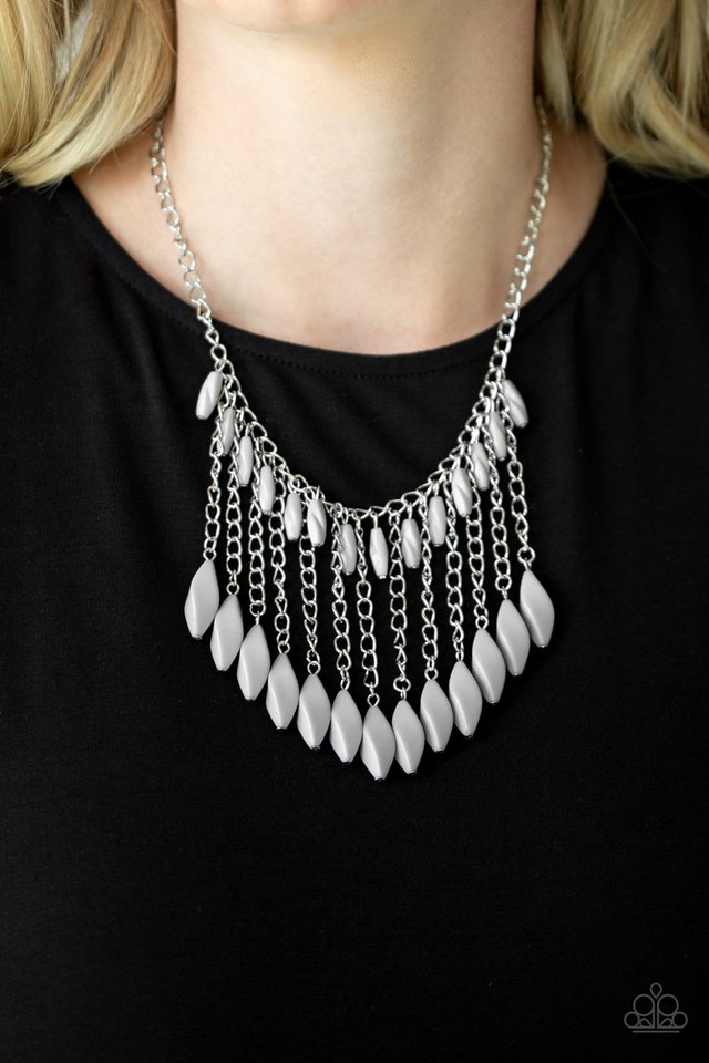Venturous Vibes - Silver - Paparazzi Necklace Image
