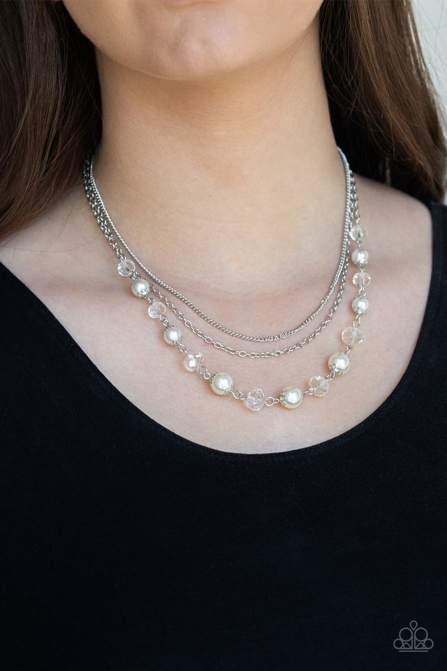 Tour de Demure - White - Paparazzi Necklace Image