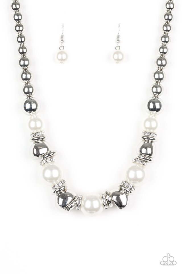 Hollywood HAUTE Spot - White - Paparazzi Necklace Image