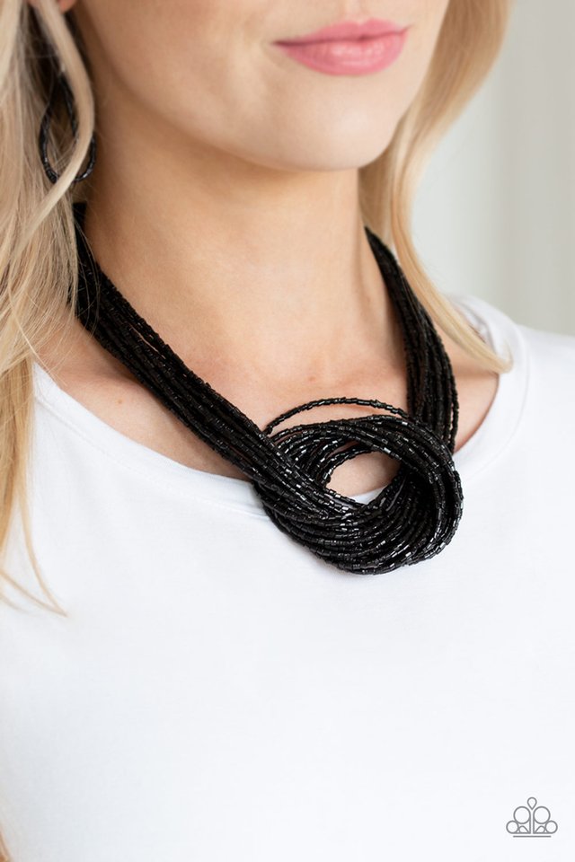 Knotted Knockout - Black - Paparazzi Necklace Image
