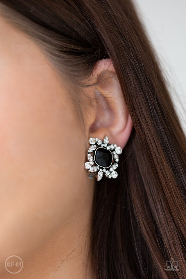 First-Rate Famous - Black - Paparazzi Earring Image