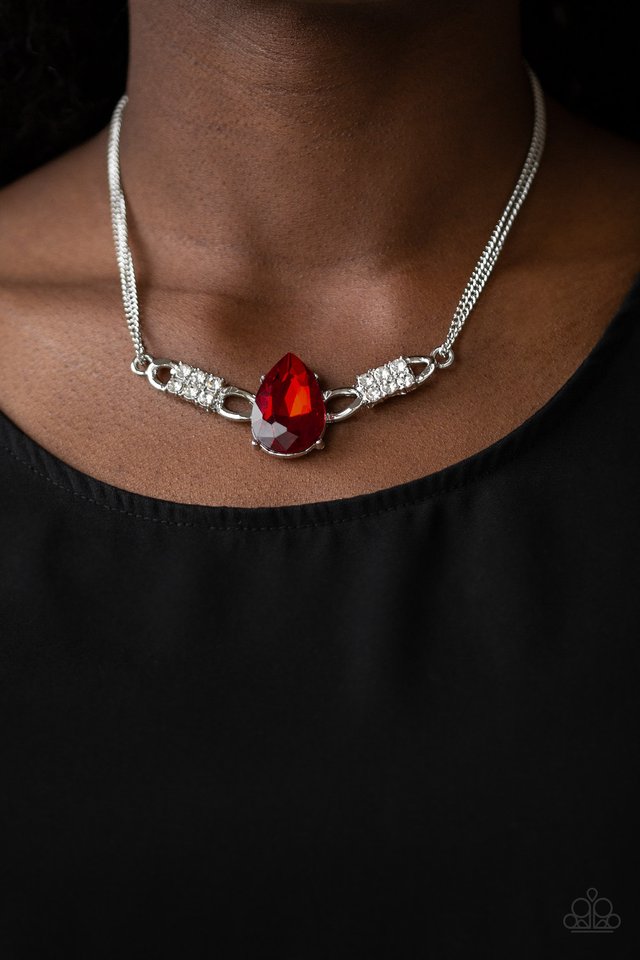 Way To Make An Entrance - Red - Paparazzi Necklace Image