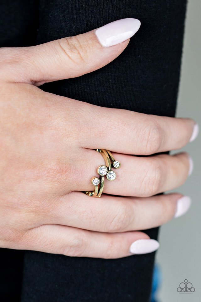 GLOWING Great Places - Brass - Paparazzi Ring Image