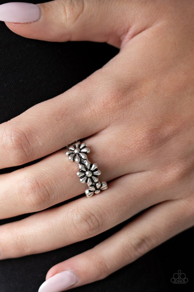 Daisy Dapper - Silver - Paparazzi Ring Image