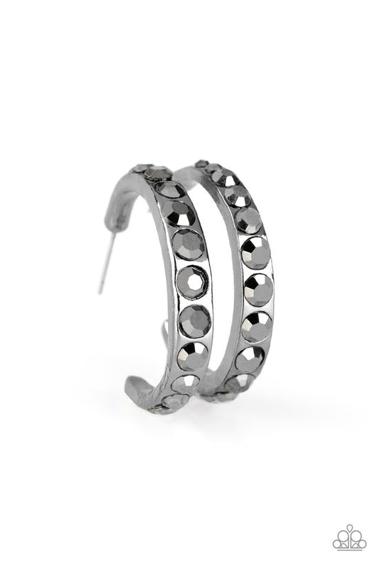 Welcome To Glam Town - Black - Paparazzi Earring Image