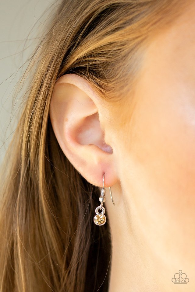 Diva In Diamonds - Brown - Paparazzi Necklace Image