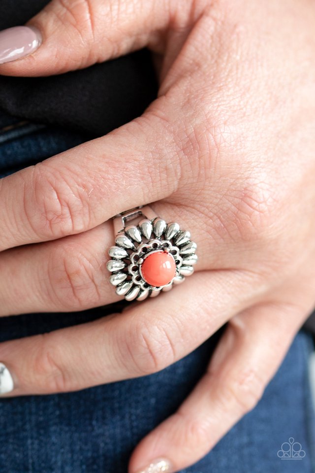 Poppy Pep - Orange - Paparazzi Ring Image