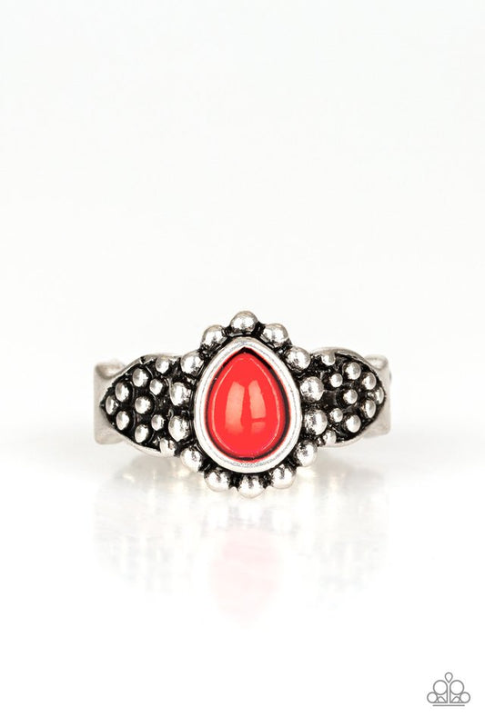 Pep Talk - Red - Paparazzi Ring Image