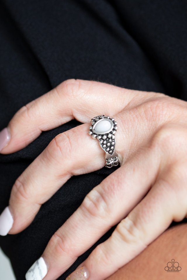 Pep Talk - Silver - Paparazzi Ring Image