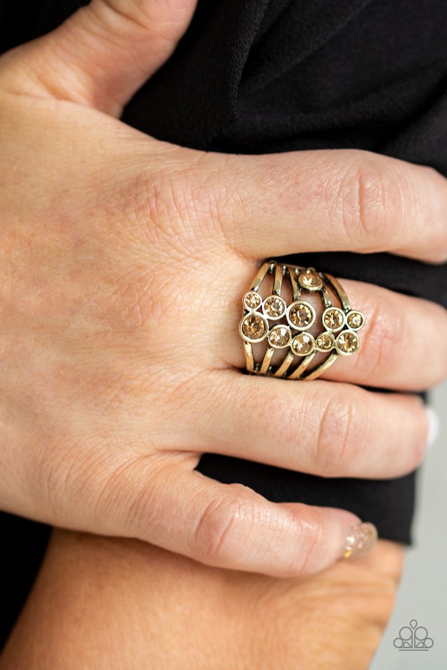 Meet In The Middle - Brass - Paparazzi Ring Image