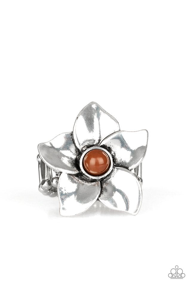 Ask For Flowers - Brown - Paparazzi Ring Image